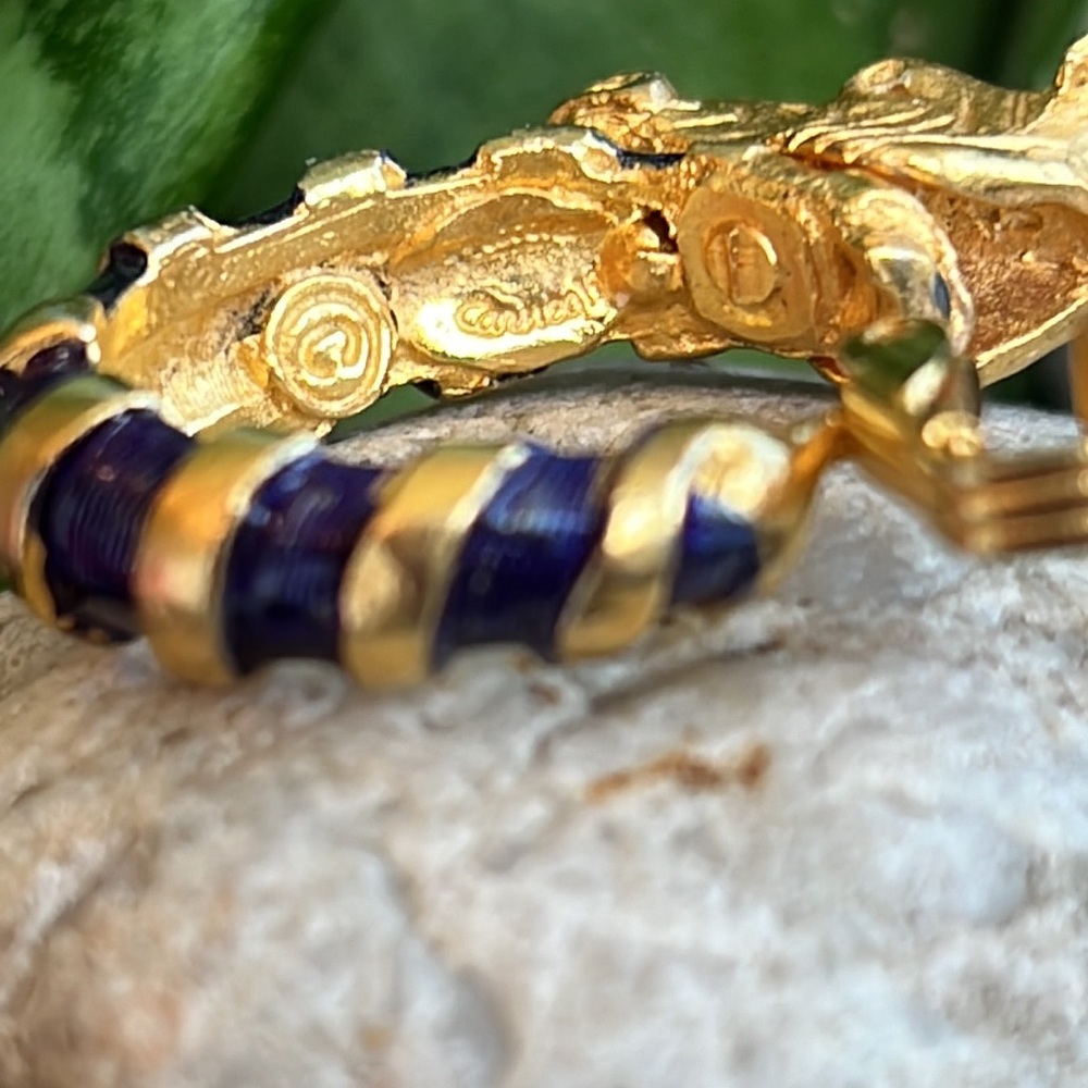 Hattie Carnegie Earrings Missing Tiny Eye Stone - image 7